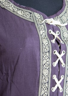 Fantasydress "Julia" in purple cotton/linen mix