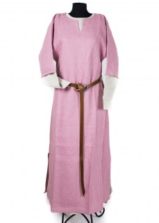Medieval dress "Lovis" in pink linen