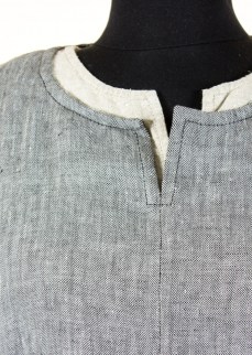 Viking chemise in herringbone linen