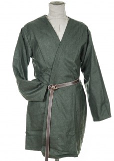 Viking coat in green wool