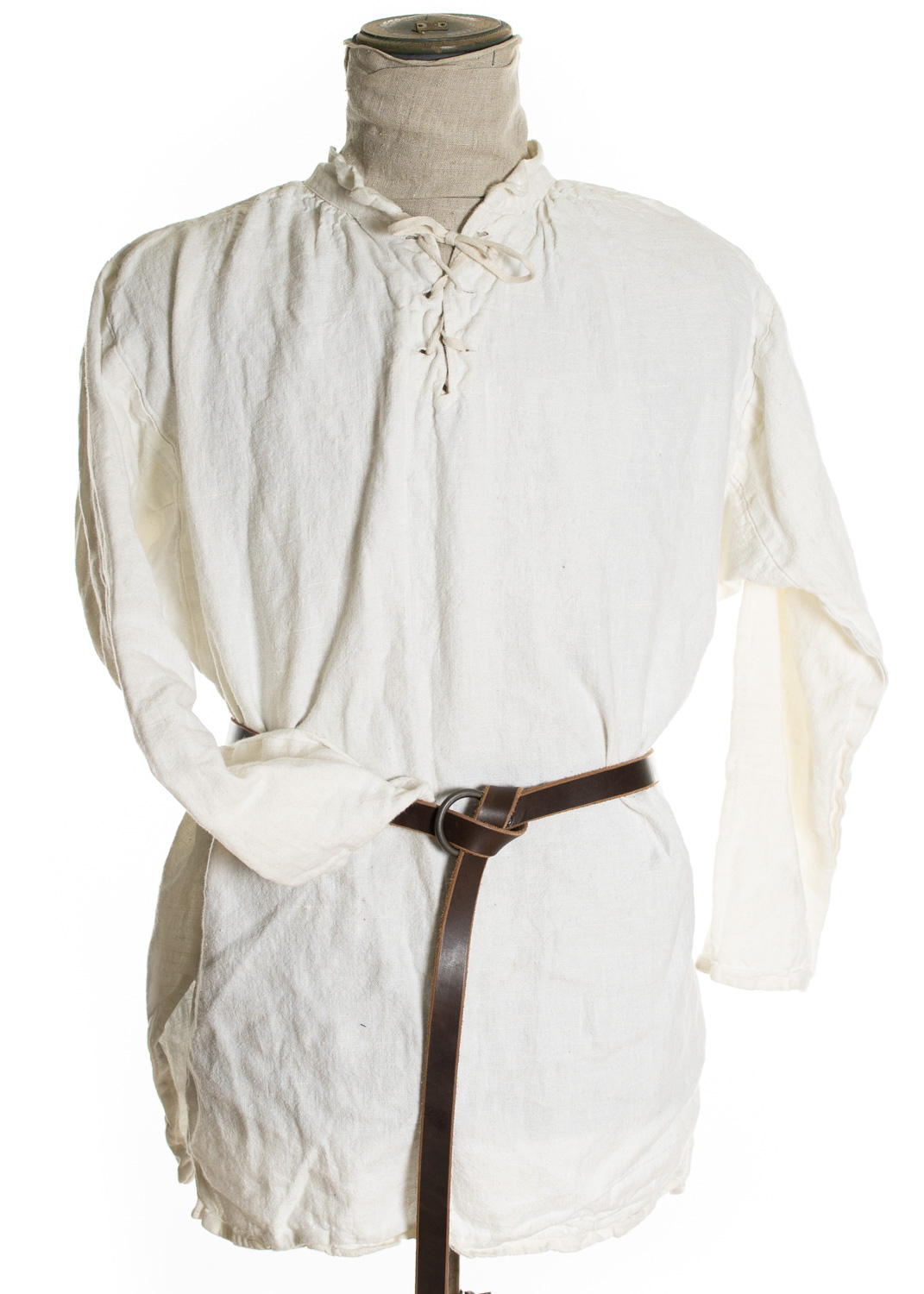 Medieval shirt in white linen